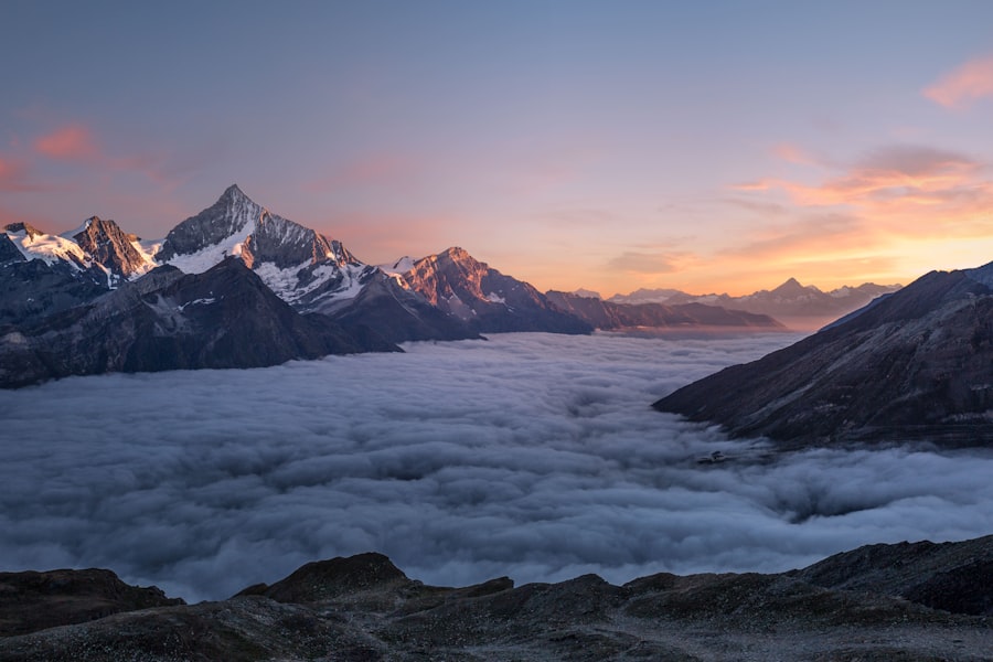A peaceful natural landscape reflecting meditation and inner stillness